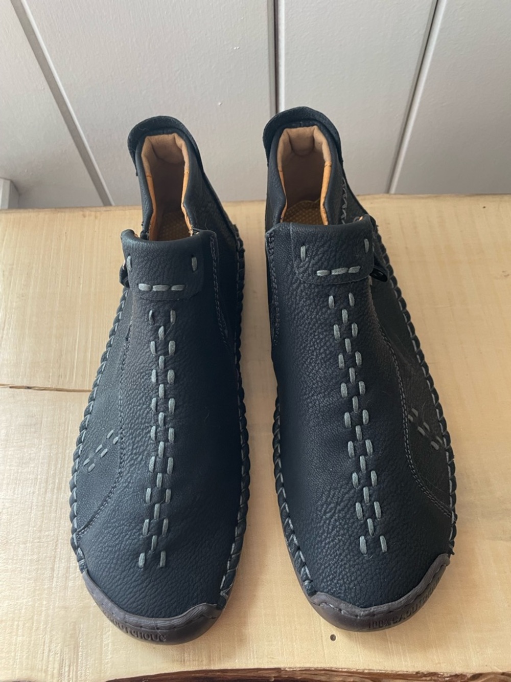 $15 SALE Black Ankle Boots Casual Zipper Rubber Sole Unisex Gender Neutral - Picture 5 of 10